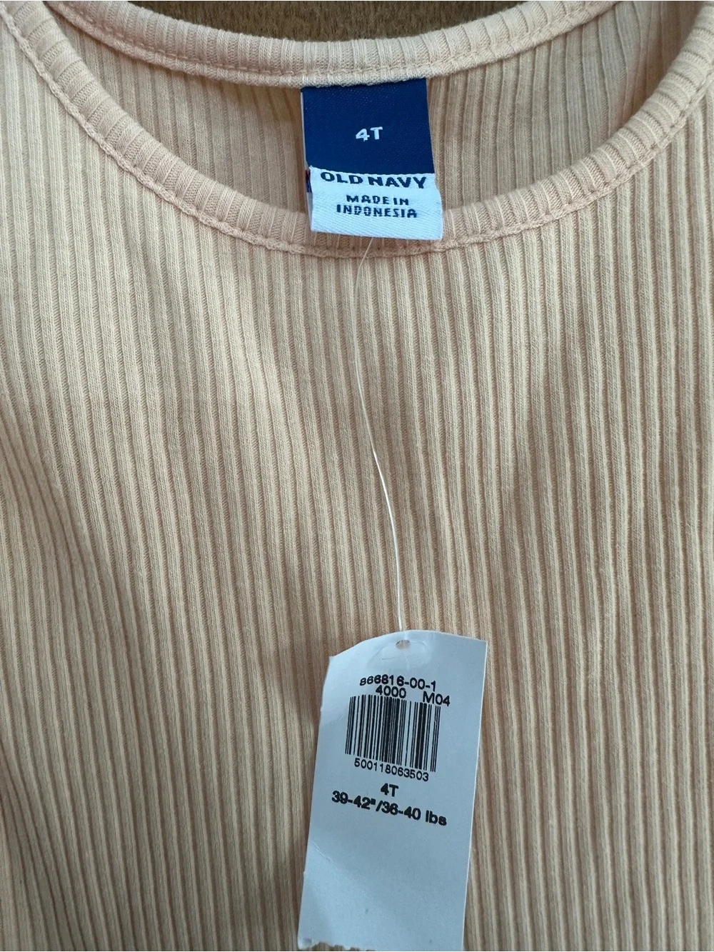 Old Navy Peach Ribbed Bodice Dress with Eyelet Ruffle Sleeves